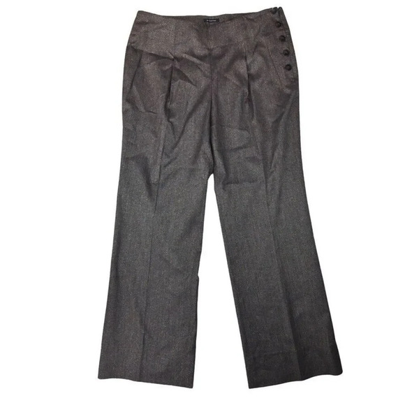 Nine West Women's NWT Chocolate Brown Slacks Gold Accent Holidays Career 16W - Picture 1 of 6